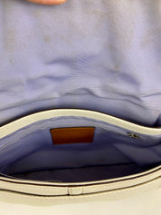 Coach Hampton Soho Satchel
Purse Ivory Saddle Leather F10192
Buckle Handbag