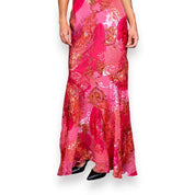 Y2K Baroque Floral Silk Gown (M)