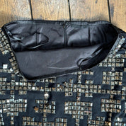 Italian Vintage Pinko black sequin mini skirt (S)