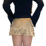 Vintage Gold Utility Mini Skirt (S)