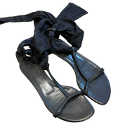 Vintage Alexander McQueen Skull Lace up Open Toe Sandals (US 6-6.5)