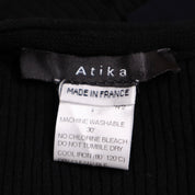 Y2K French Black Cropped Cardigan (M)