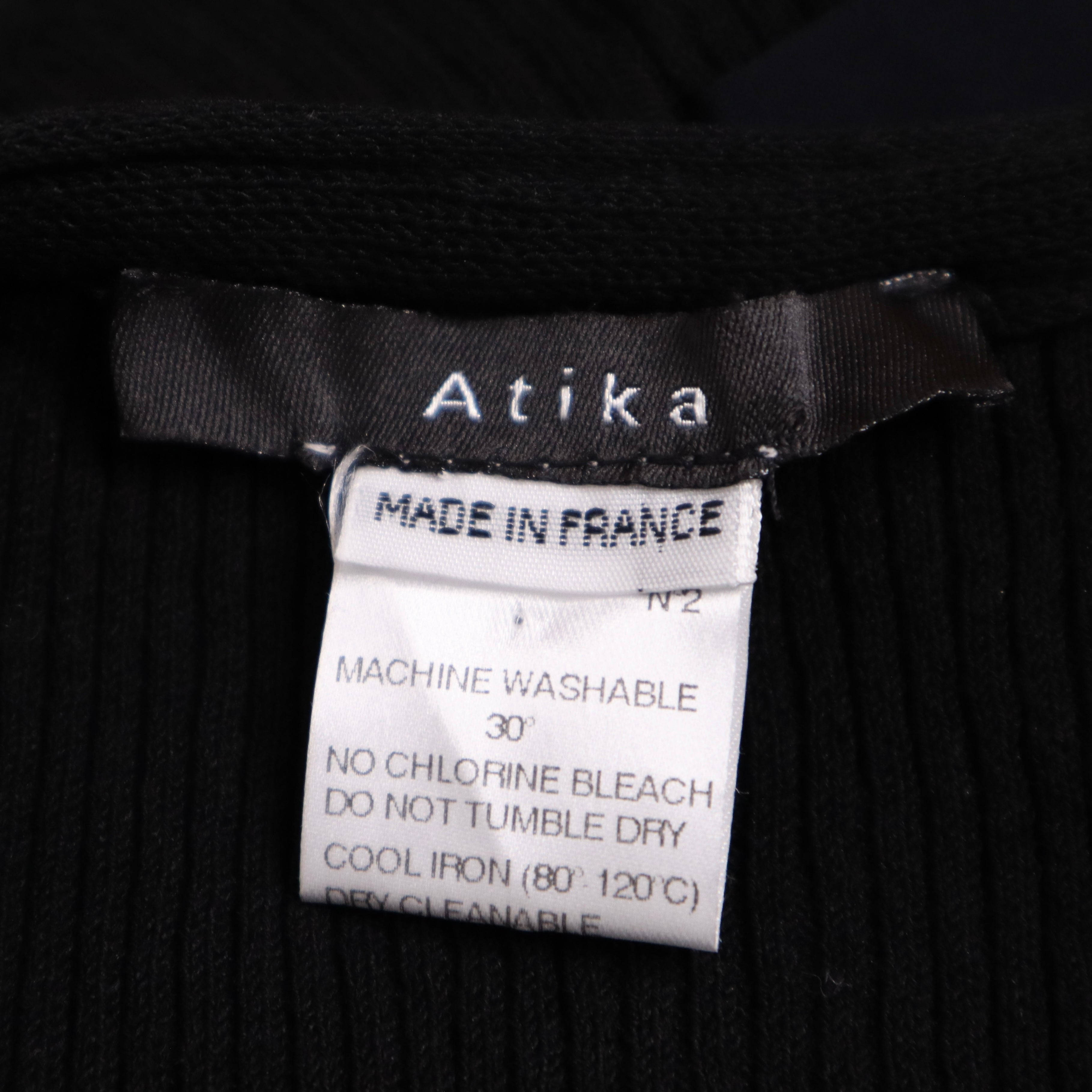 Y2K French Black Cropped Cardigan (M)