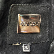 Vintage Genuine Suede & Shearling Tiger Print Fur Coat (L/XL)