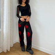 Italian Vintage Mesh Graphic Pants (XS/S)