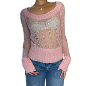 Vintage Mohair Blend Knit Sweater (S/M)