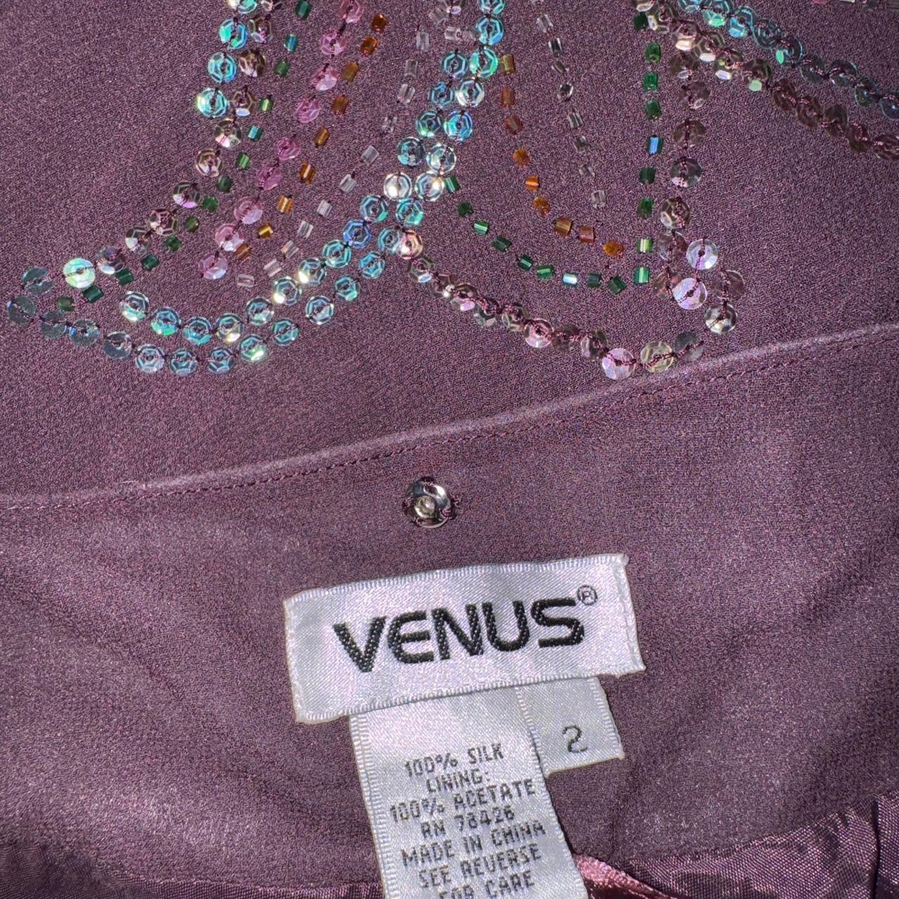 Vintage Embellished Silk Halter Dress (XS)