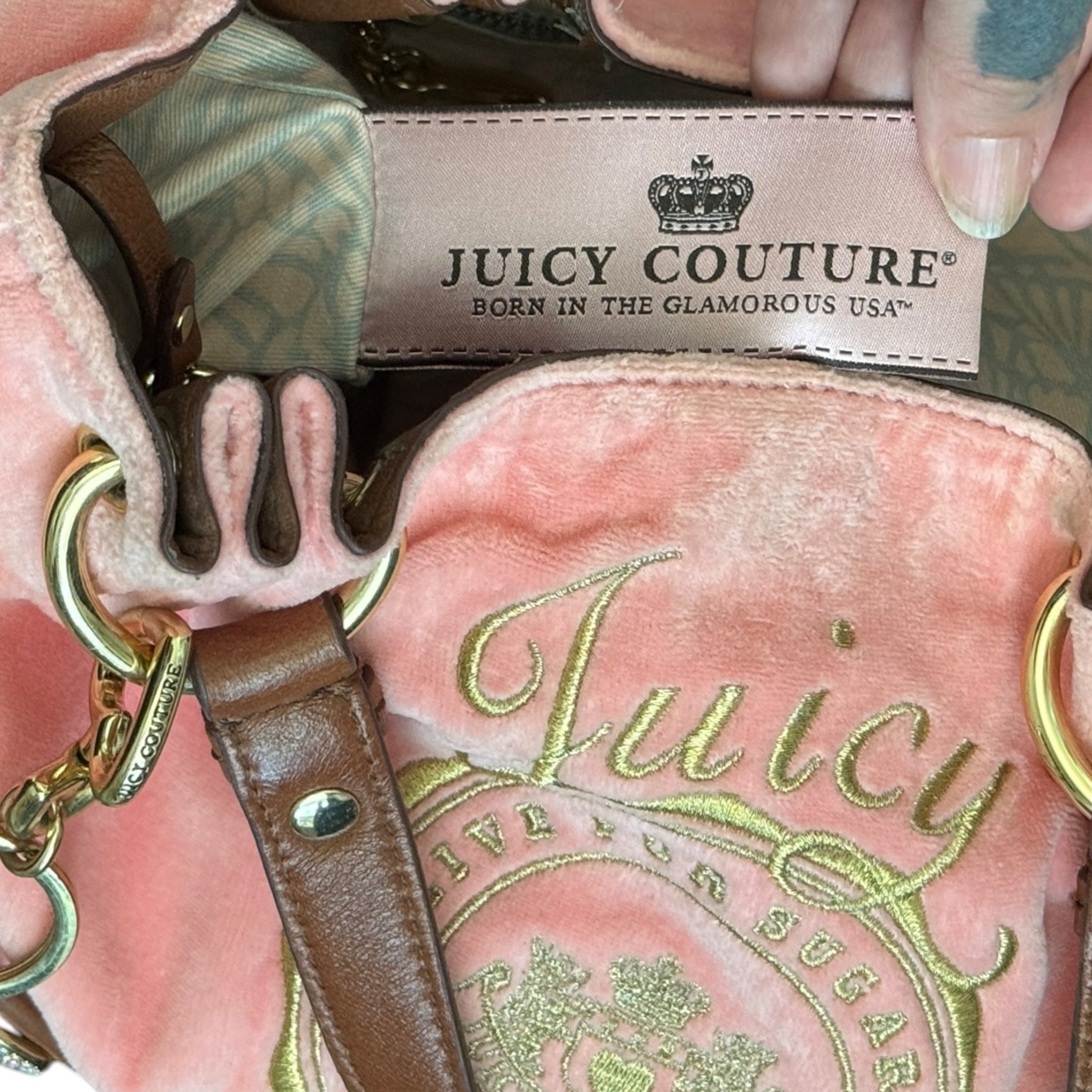 Vintage juicy couture “live for sugar” daydreamer bag