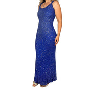 Vintage Beaded Silk Maxi Dress (XS/S)