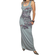 2000s Grunge Butterfly Maxi Dress (M/L)