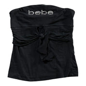 Y2K Bebe rhinestone cut out tube top (M)