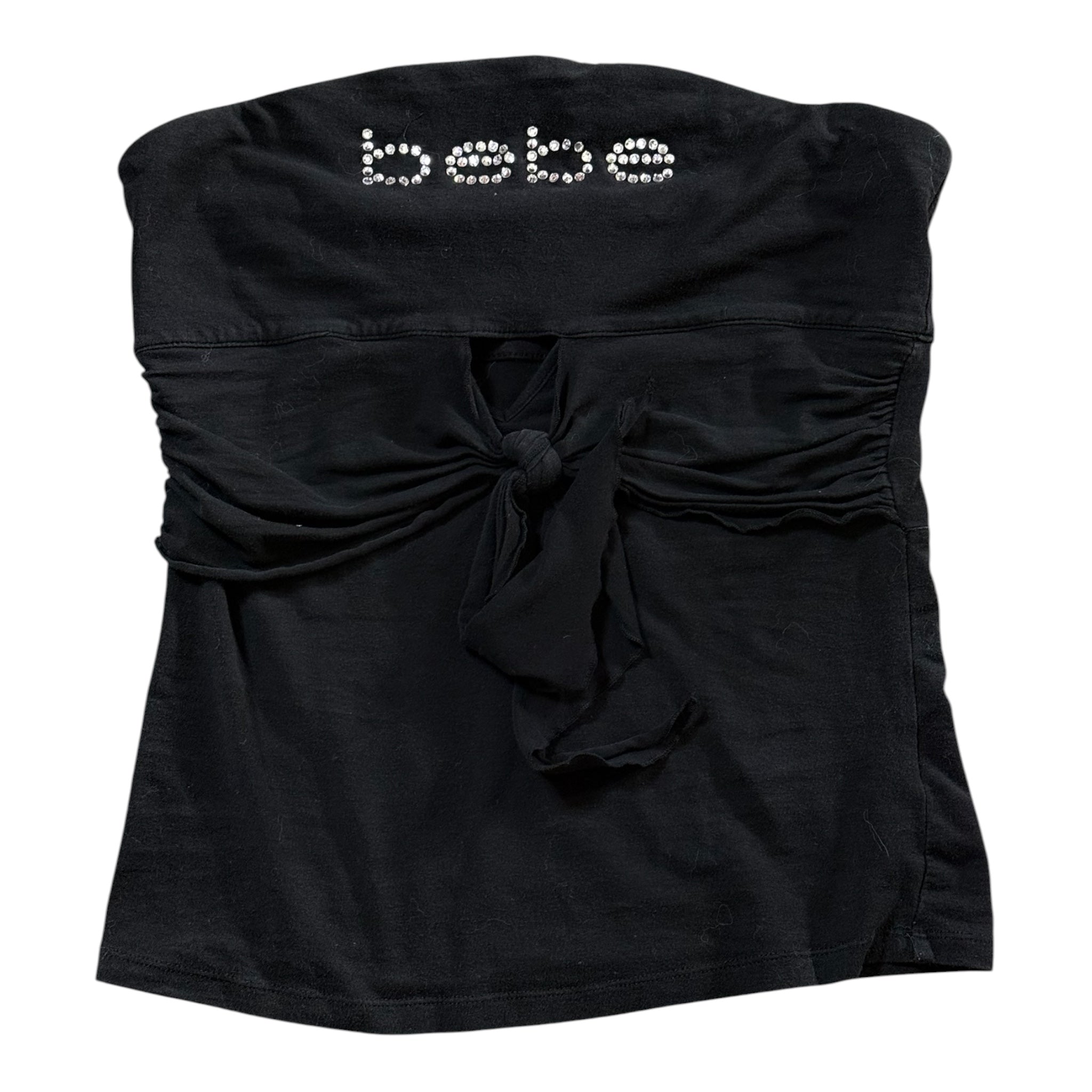 Y2K Bebe rhinestone cut out tube top (M)