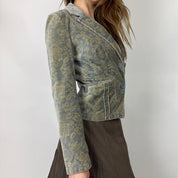 DKNY Muted Floral Velvet Blazer (S)