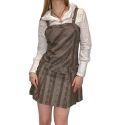 Y2K Grunge Pinafore Pleated Dress (S/M)