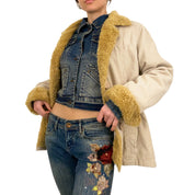 Mudd Corduroy Faux Fur Jacket (L)