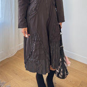 Vintage Deadstock Brown Hooded Maxi Coat (S)