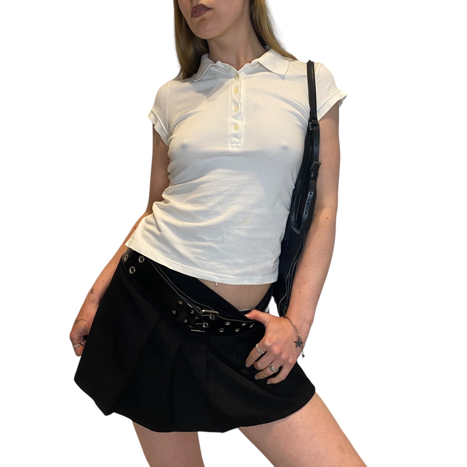 Vintage Pepe Jeans White Polo Top (S)