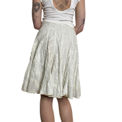 Vintage White Coquette Midi Skirt (XS/S)