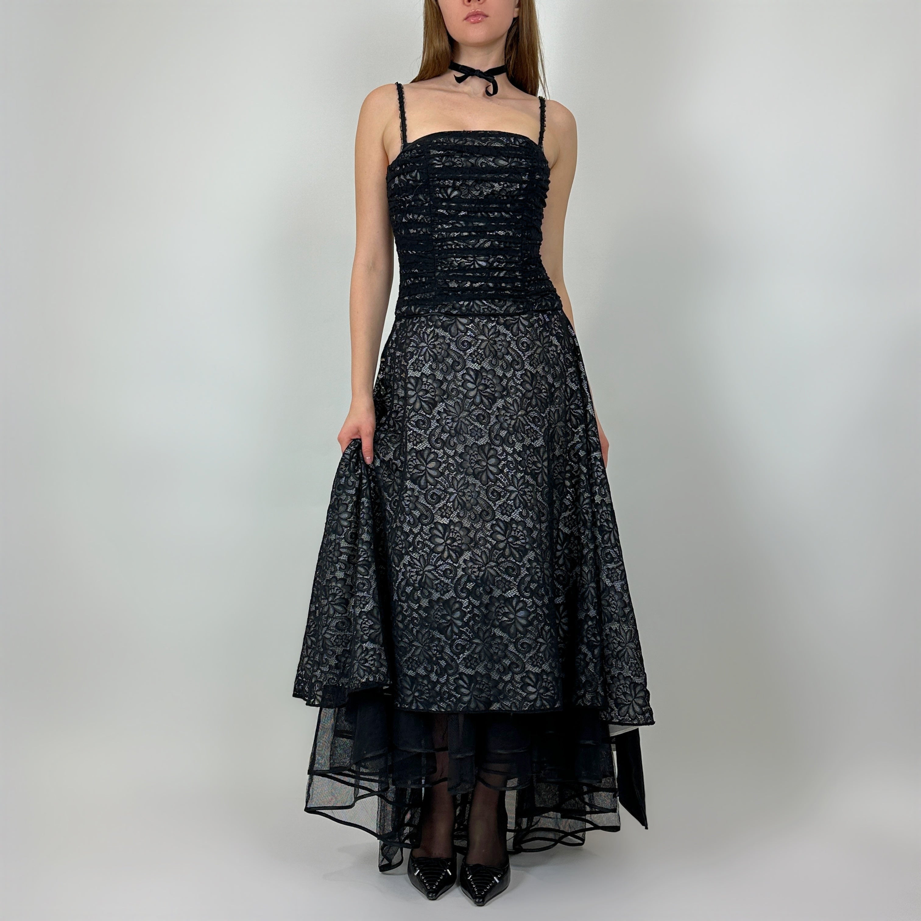 Vintage Lace Drop Waist Gown (S)