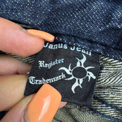 J-Fashion Fur Trim Denim Mini Shorts (M)
