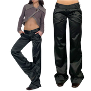 Satin Low Rise Pants (XS)