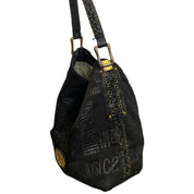 Cavalli Lace up Slouch Hand Bag