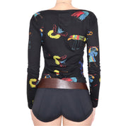 Y2K DESIGUAL Graphic Long Sleeve Tee (M)