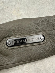 Vintage 2000s 2010s Thomas Wylde Leather Skull Clutch Bag