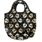 Silver and black skull bag