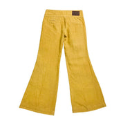 Mustard Yellow Linen Bell Bottoms (XS)