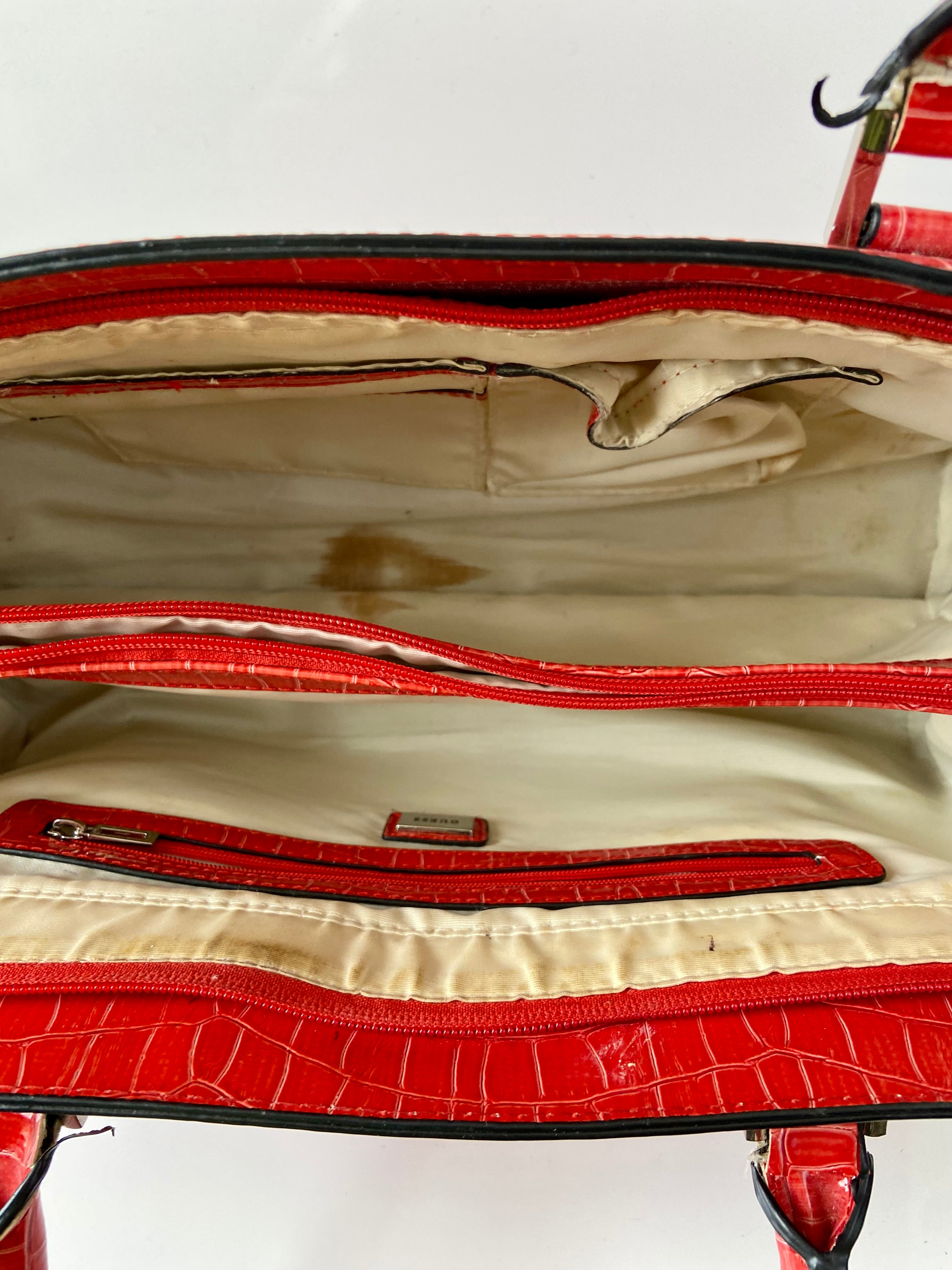 2000s Red Guess Shoulder Bag