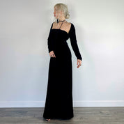 Vintage Velvety Maxi Dress + Bolero Set (M)