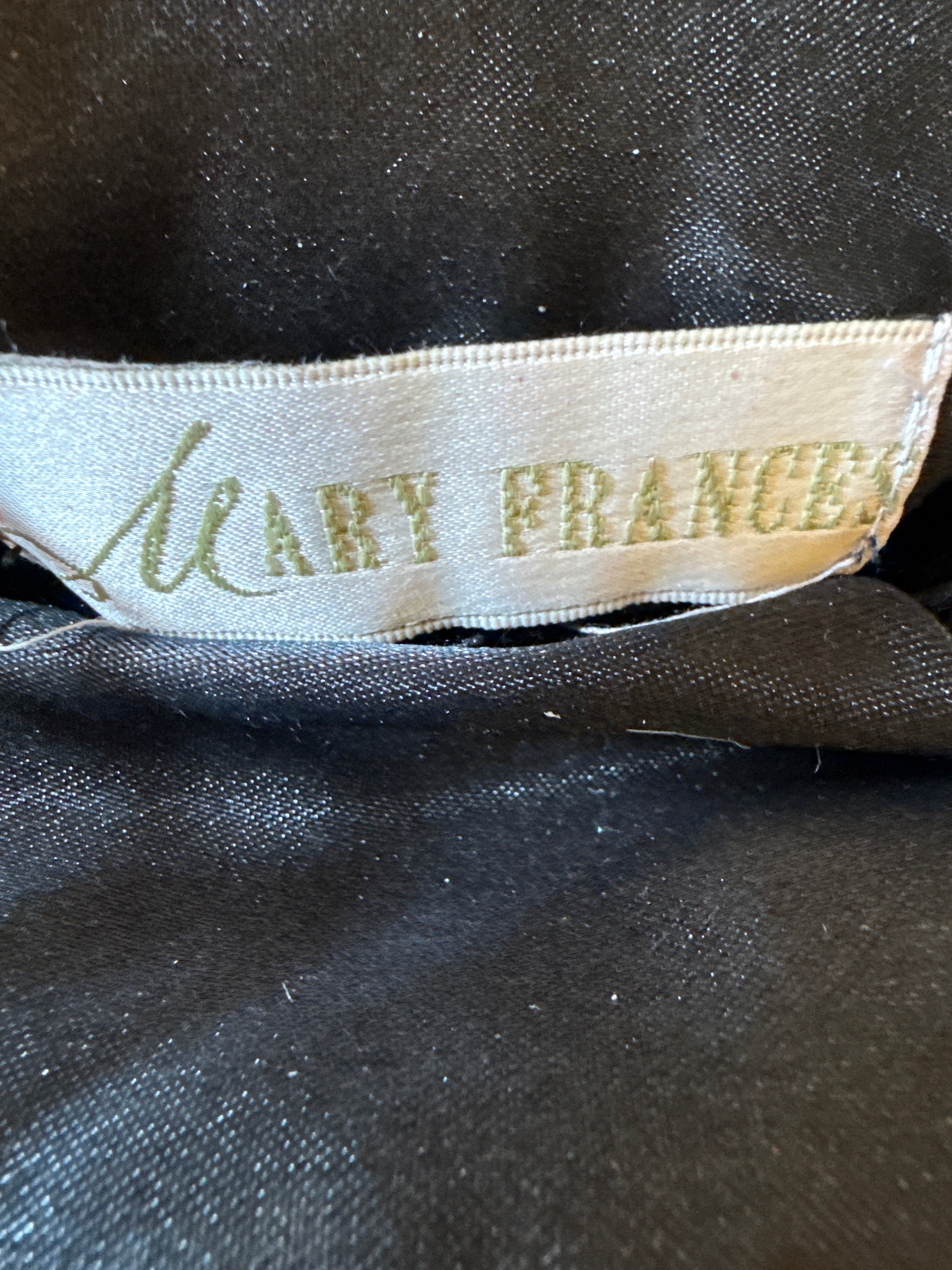Mary Frances black embellished evening bag