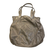 Vintage Leather Taupe Oversized Slouch Hand Bag