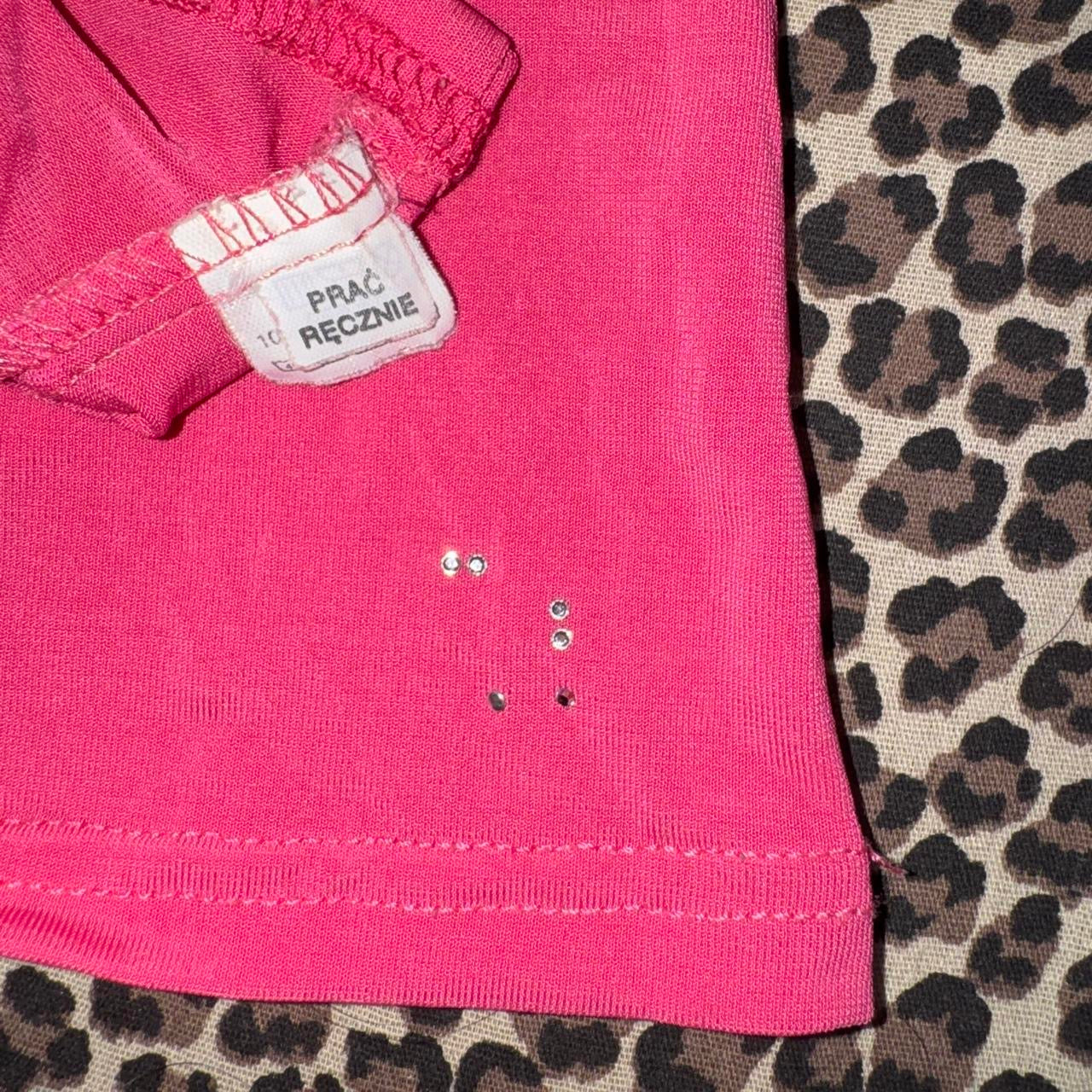 Euro Y2K Pink Lace Detail Halter Top (S)