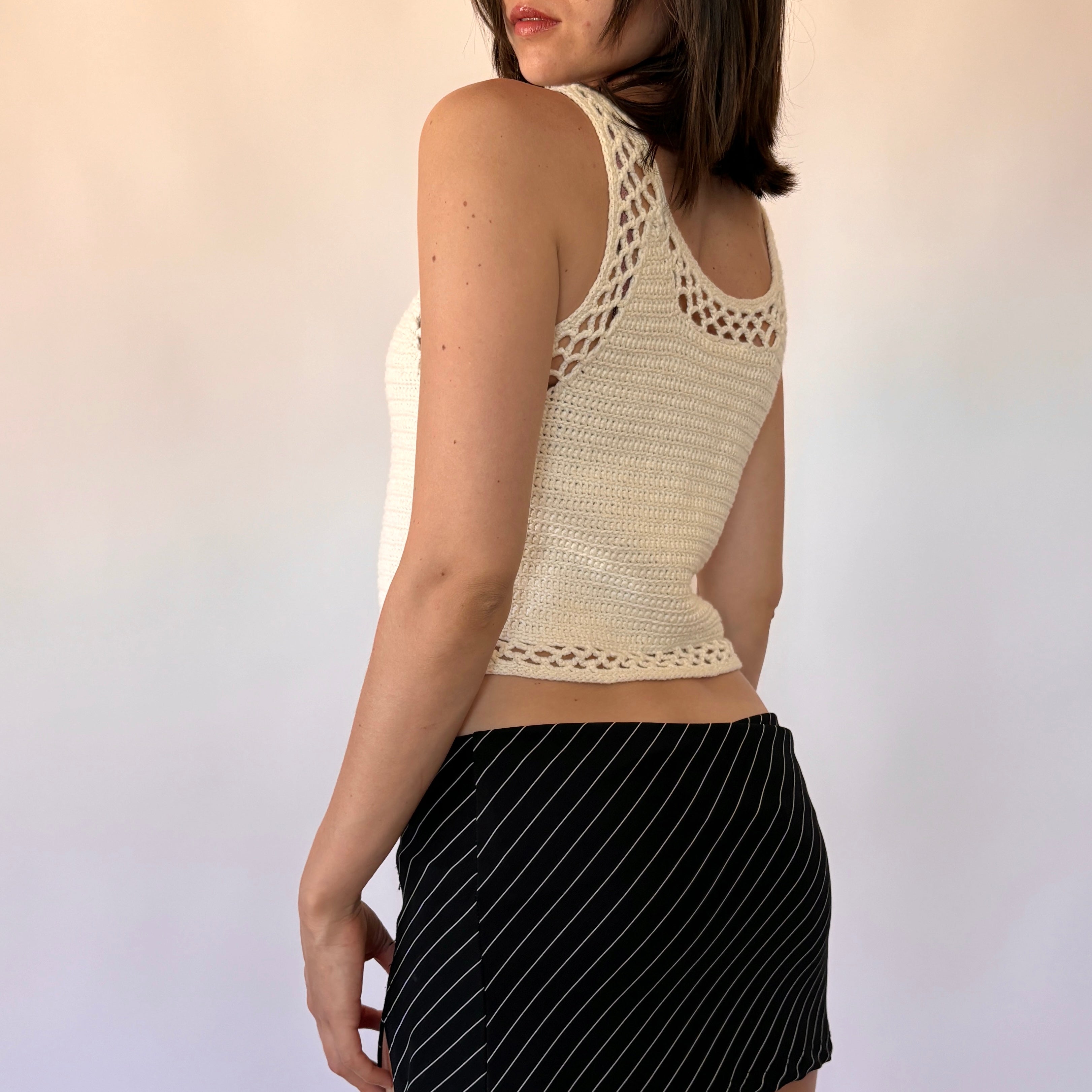 90s Crochet Florette Tank (S)