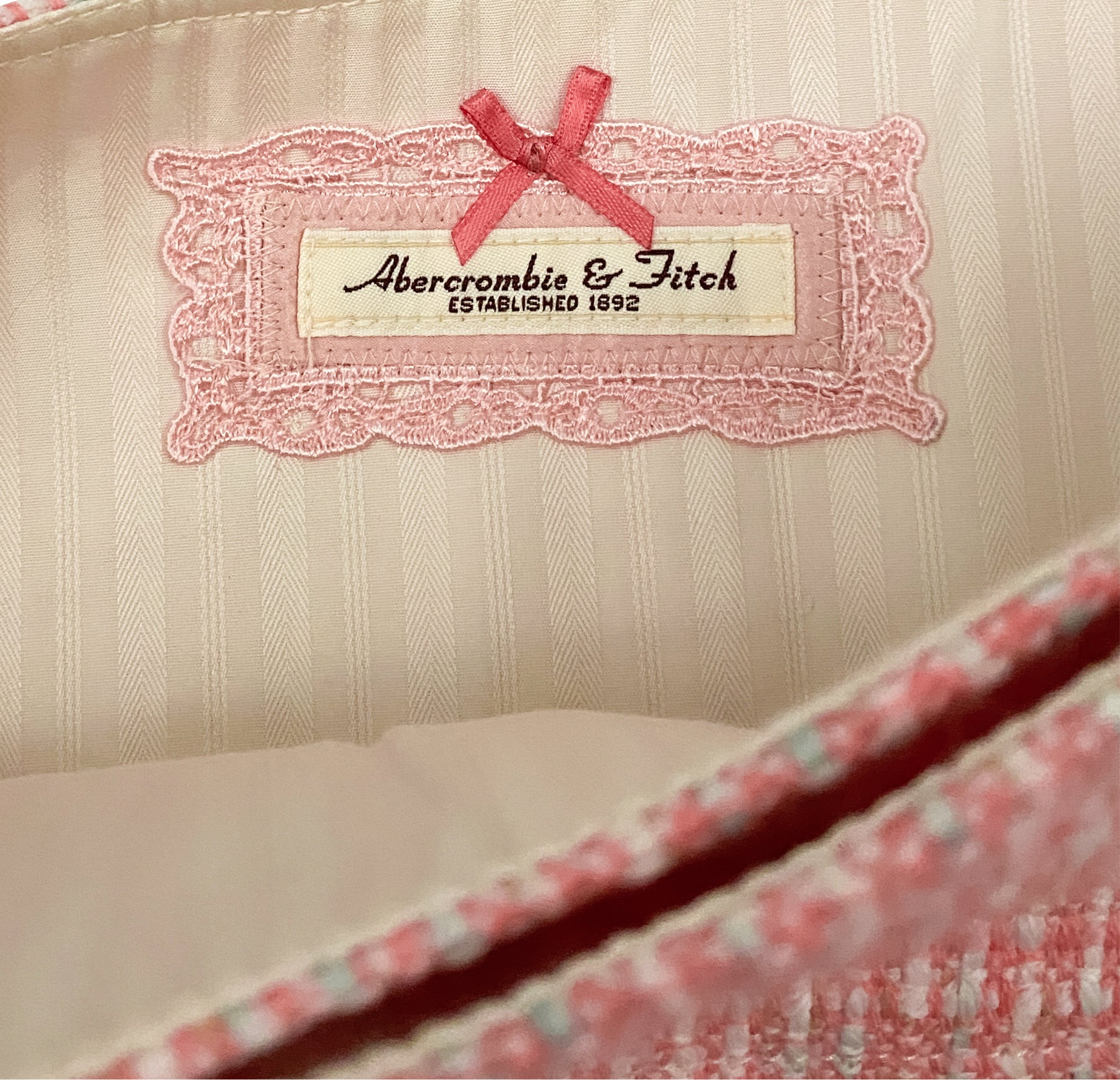 A&F Pink Plaid Mini Skirt (S)