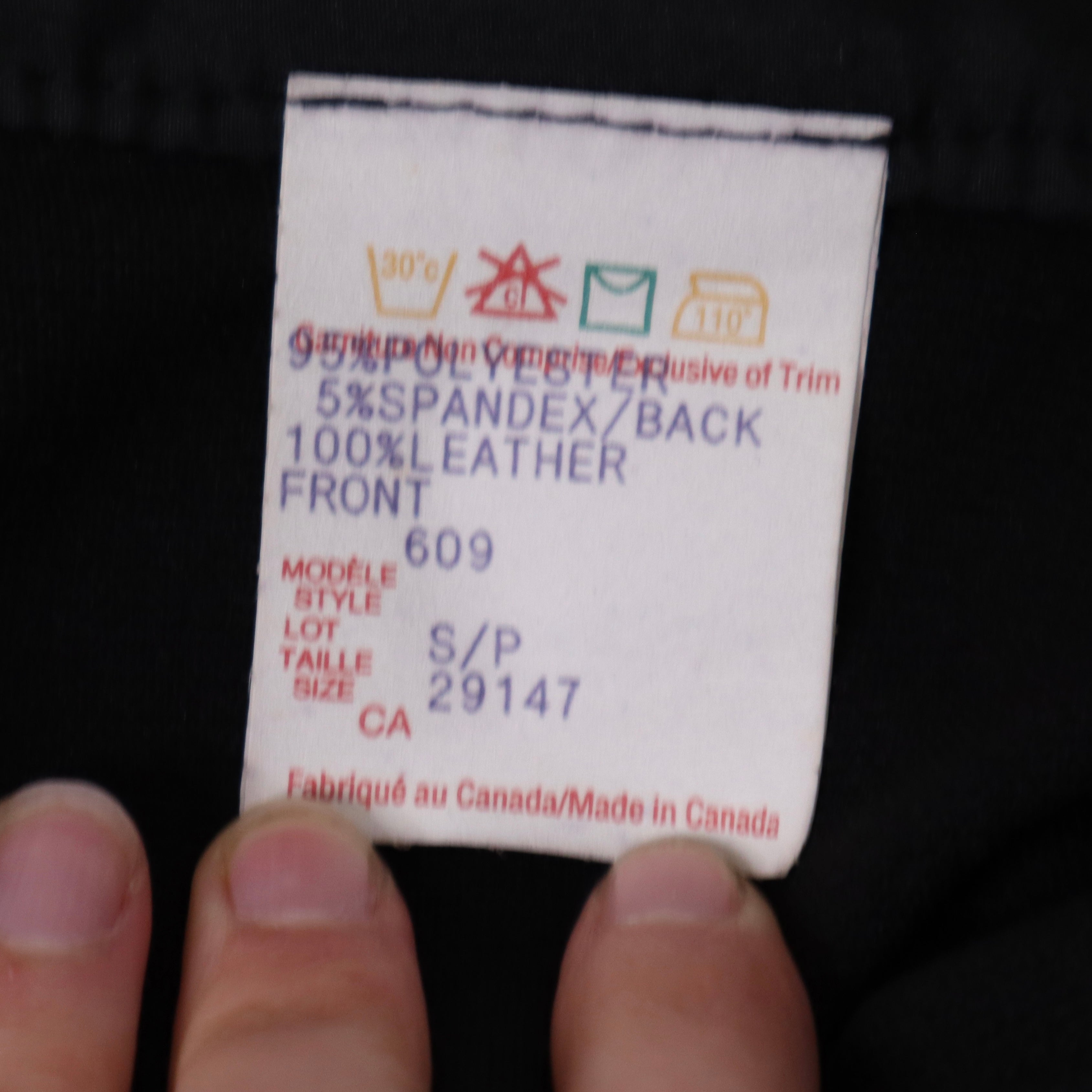 90s Black Leather Fitted Vest (S)