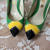 LAMB Green Leather Heels (6.5)