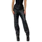 90s Noir Leather Pants (M)