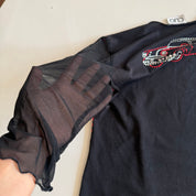 Pop art graphic mesh top (m)