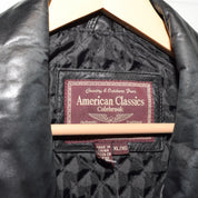 90s Oversized Leather Bomber Jacket (XL)