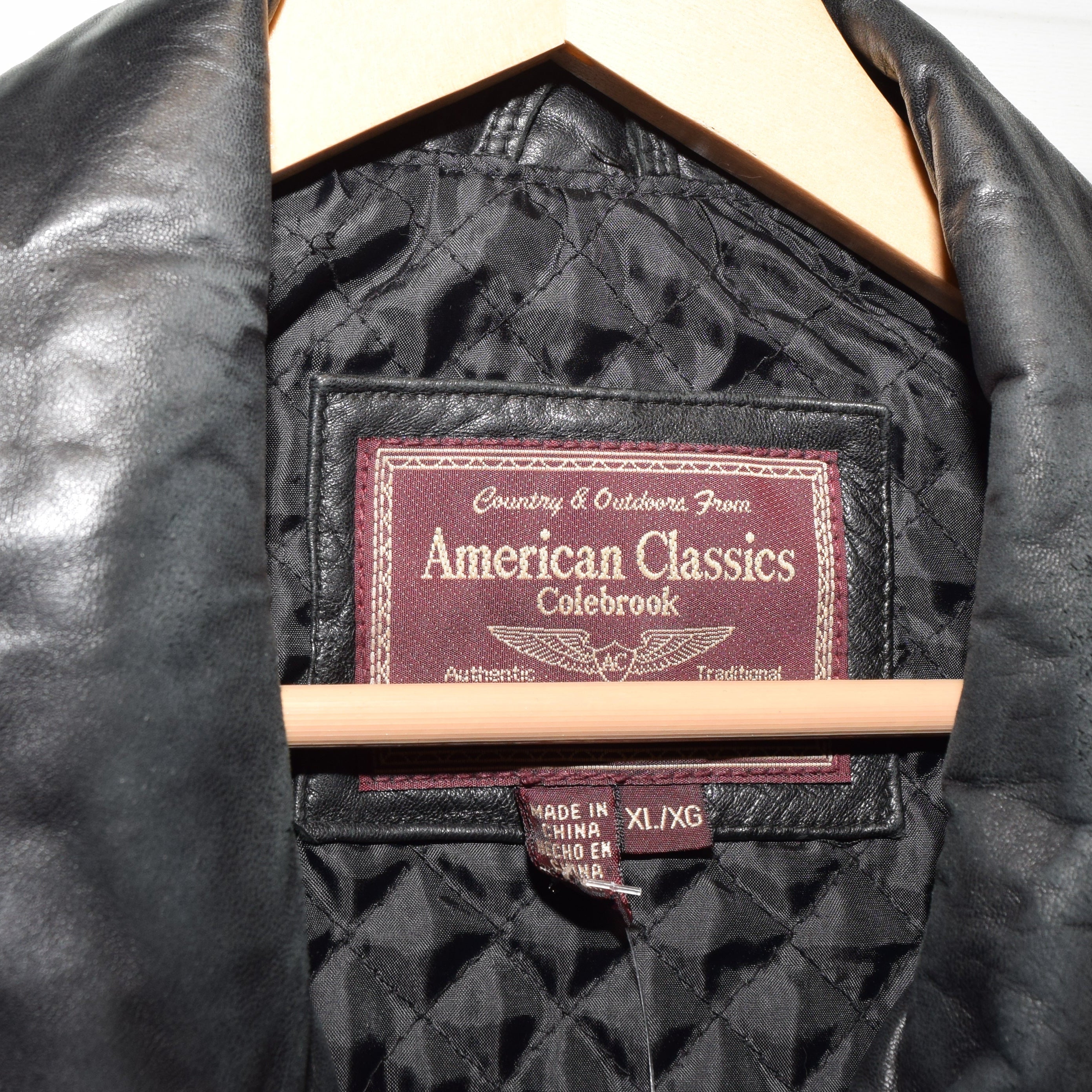 90s Oversized Leather Bomber Jacket (XL)