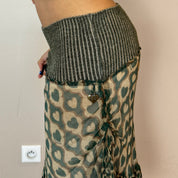 Vintage Silk Mesh Asymmetric Skirt (S)