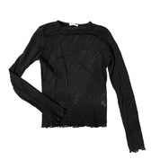 90s black mesh long sleeve with sparkles (XS/M)