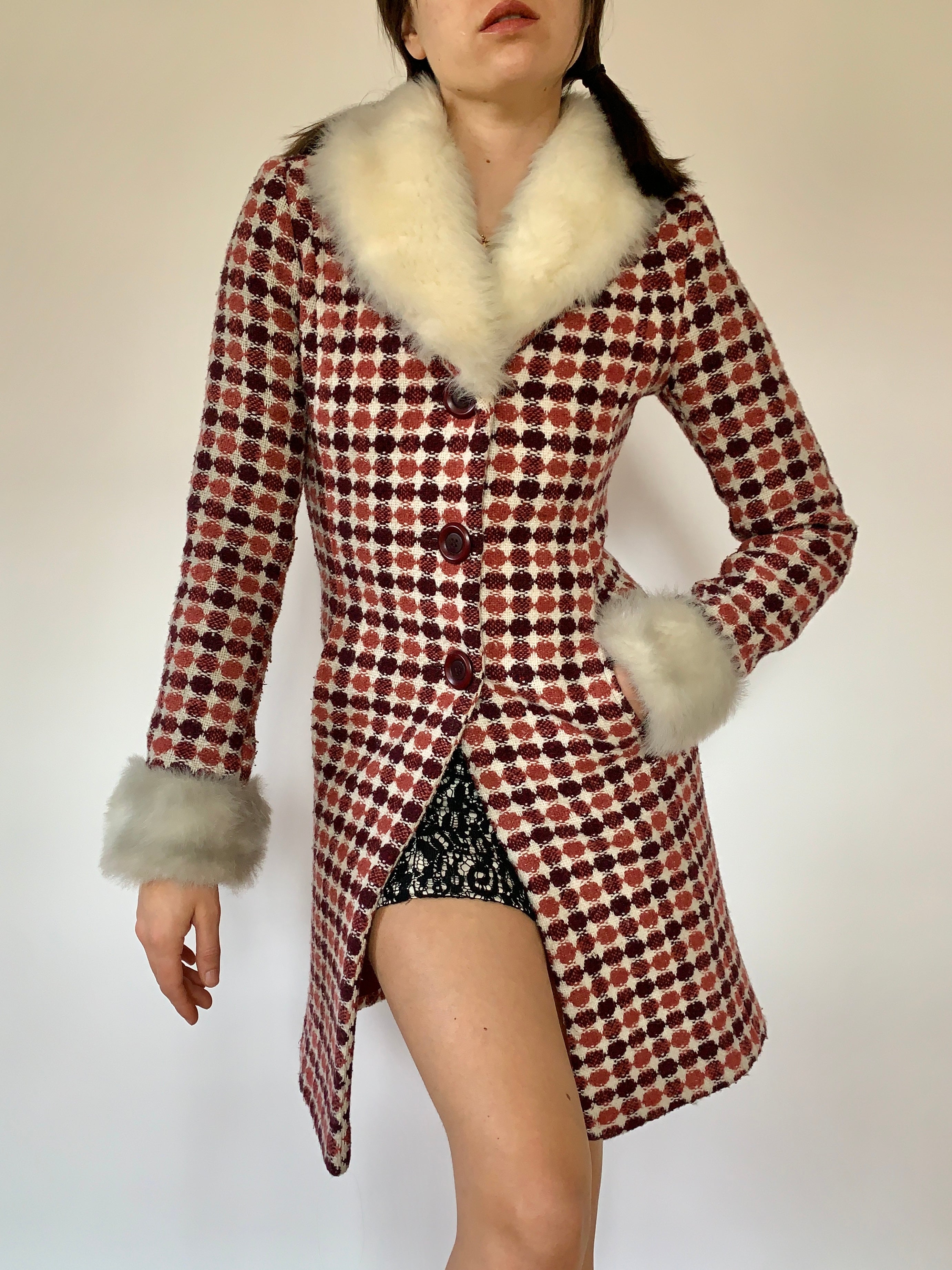 Polka Dot Penny Lane Coat - Small