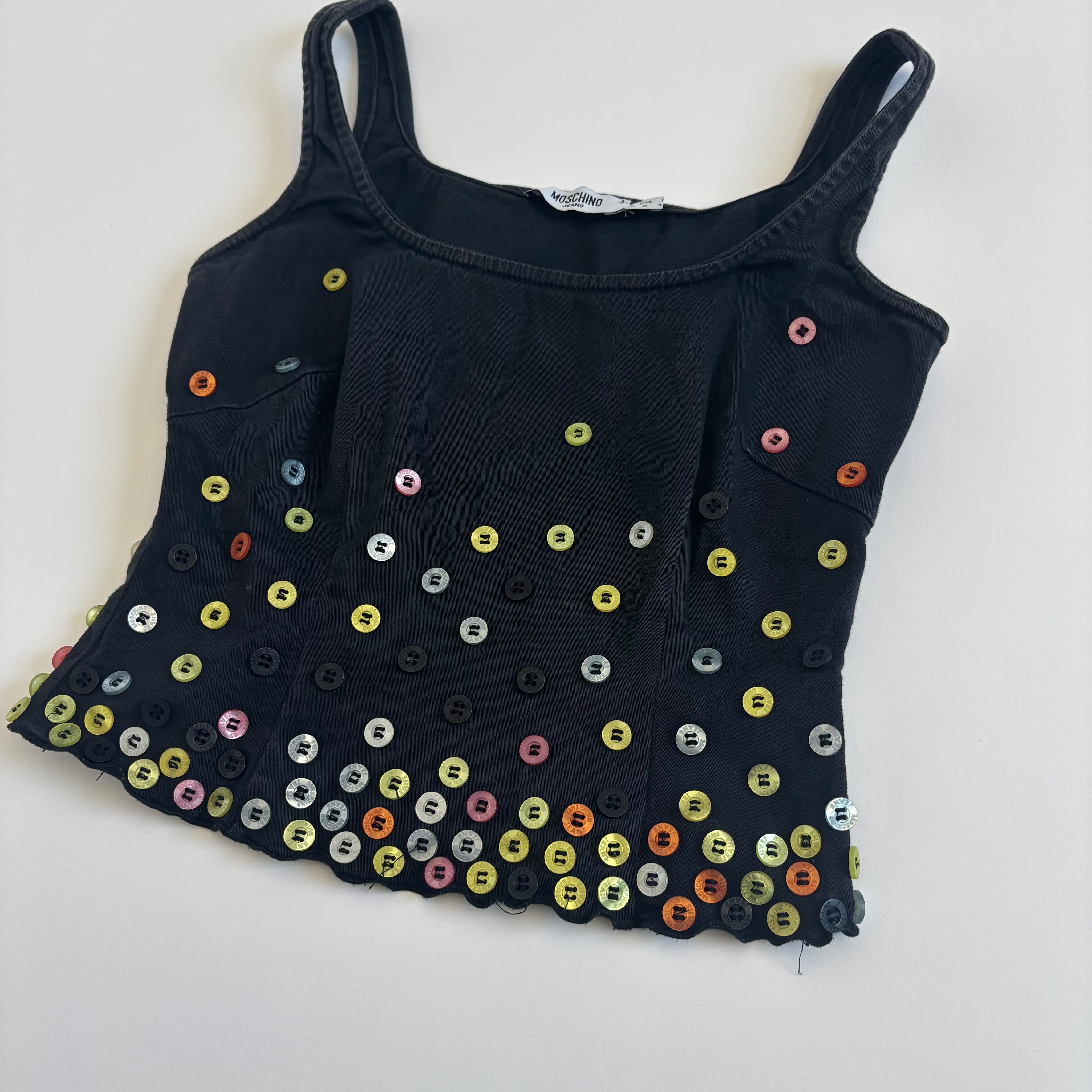 Moschino Cotton Button Tank Top (XS/S)