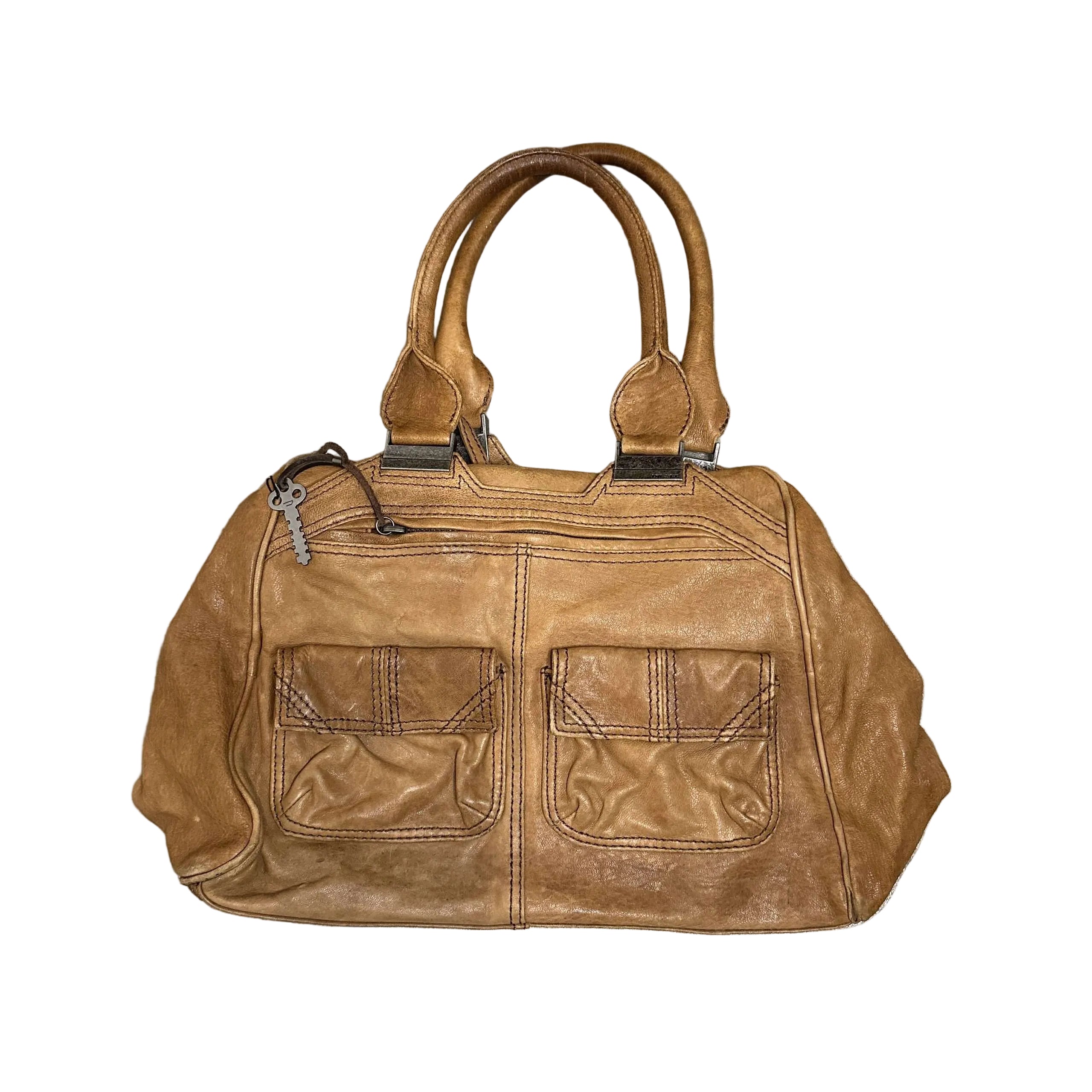 Vintage Diesel Key Hole Leather Handbag