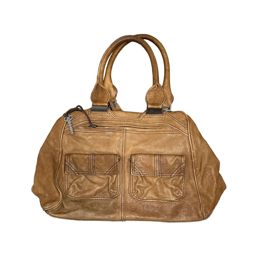 Vintage Diesel Key Hole Leather Handbag