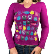 Euro Vintage Fingerprint Doodle Graphic Long Sleeve (XS/S)